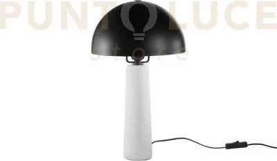 Lume vitruvo in metallo nero e cemento grigio misura totale d25xh44cm