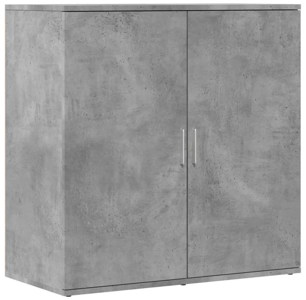 Credenze 2 pz grigio cemento 79x38x80 cm in legno multistrato