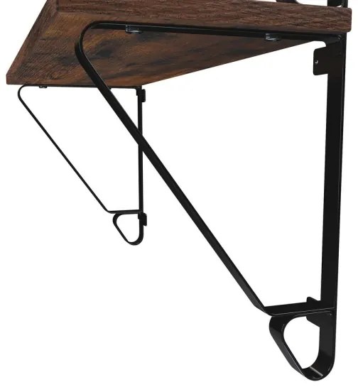 Set da 2 mensole da parete SHELFY marrone/nero