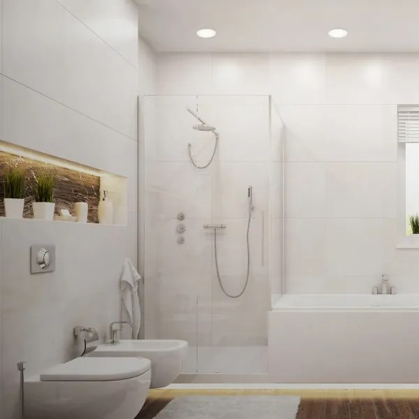 Set da 3 faretti da incasso per bagno LED/6W/230V 3000K IP44 bianco