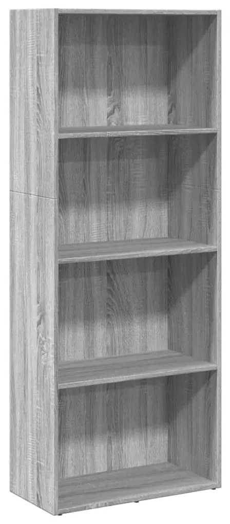 Libreria grigio sonoma 60x30x152 cm in legno multistrato