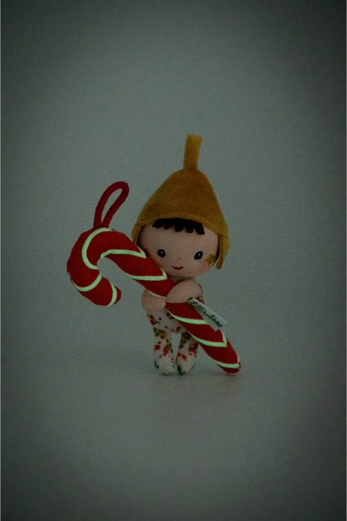 Lilliputiens - Elfo di Natale con bastoncino di zucchero e cappuccio