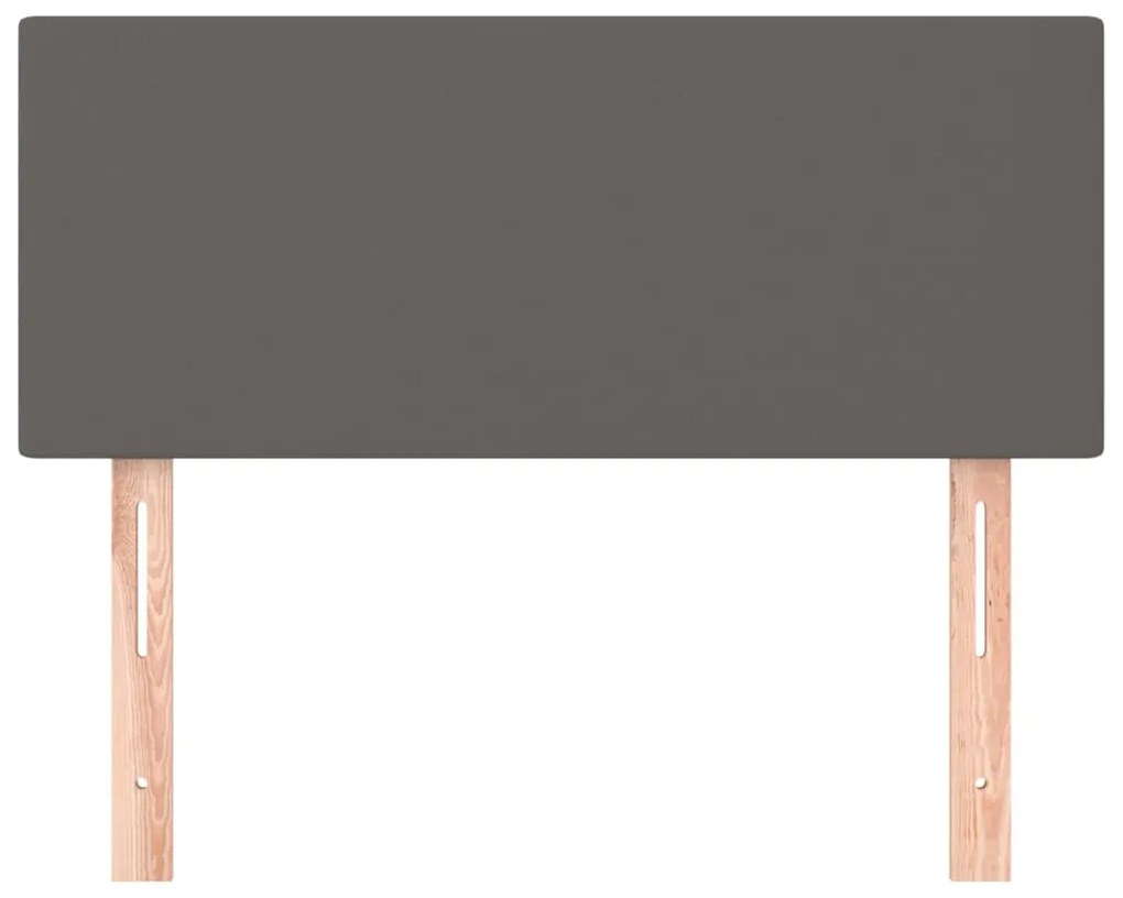 Testiera grigia 80x5x78/88 cm in similpelle