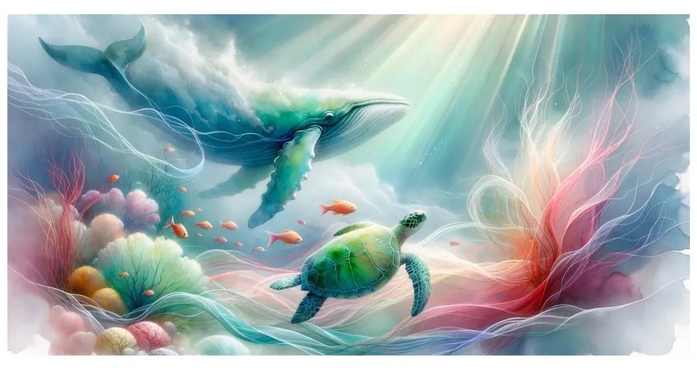 Quadro su tela – Mondo sottomarino degli animali