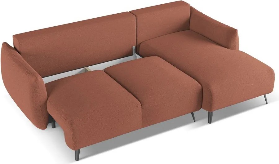 Divano angolare rosa (con penisola a destra) Malie – Makamii