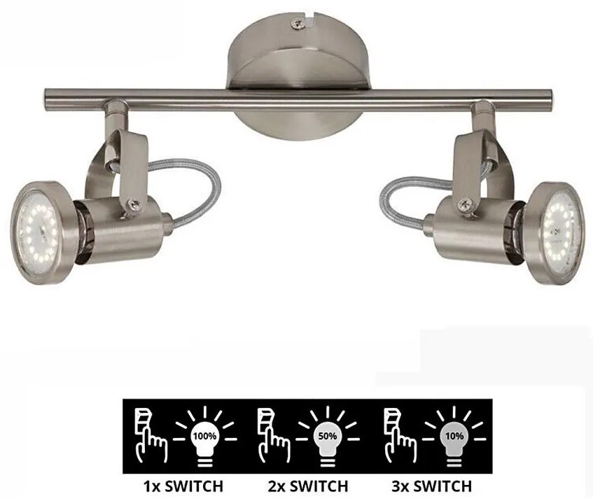 Briloner 2712-022 - Faretto LED dimmerabile SEMPLICE 2xGU10/5W/230V
