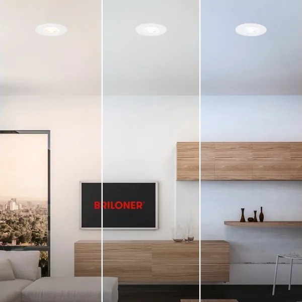 Briloner 7605036 - Set 3x LED plafoniera per bagno 3xLED/4,9W/230V IP44 bianca