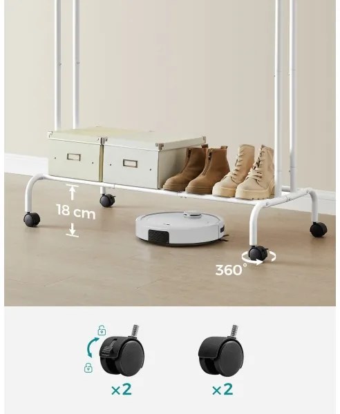 Appendiabiti mobile LINEA bianco