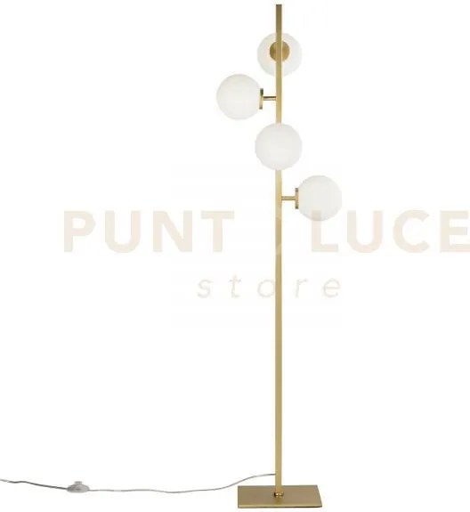 Piantana enoire oro 4 luci attacco e14 25x37,5x149,8cm diffusori in...
