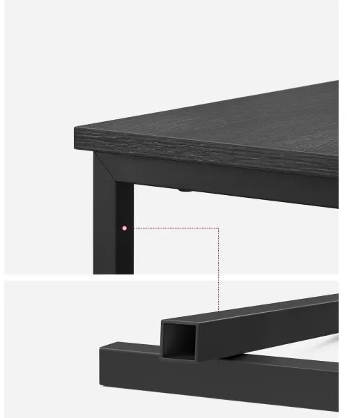 Comodino ROD nero con prese elettriche e porte USB integrate