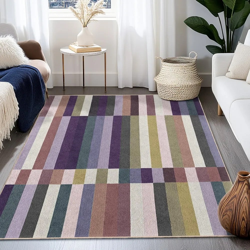 Passatoia viola lavabile 80x200 cm Purple Rain – Mila Home