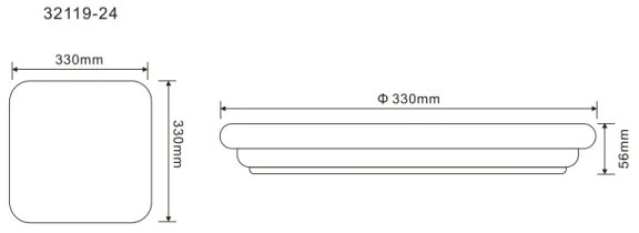 GLOBO 32119-24 - Plafoniera LED da esterno DORI LED/24W/230V IP54