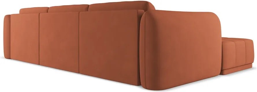 Divano angolare arancione (con penisola a sinistra) Hoku – Makamii