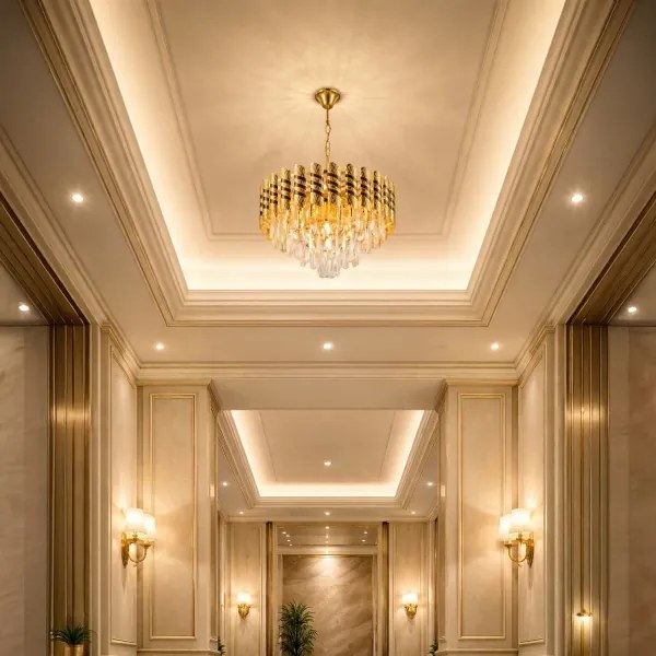 Brilagi - Lampadario a catena CRISTAL 5xE14/40W/230V Ø 38 cm