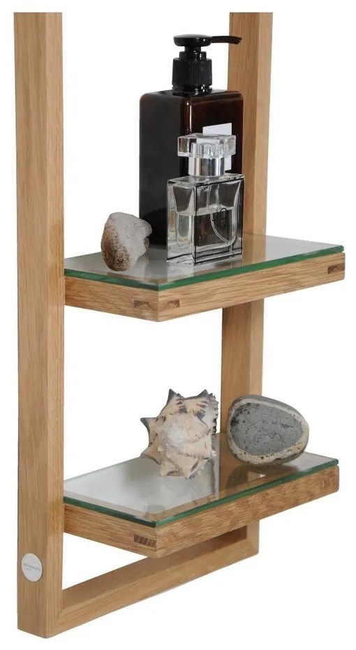 Mensola a muro in legno di quercia, altezza 81 cm Zone - Wireworks