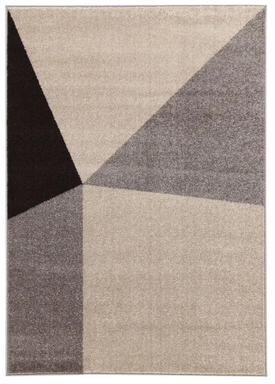 Tappeto Casa geometrico beige, L 170 x L 120 cm