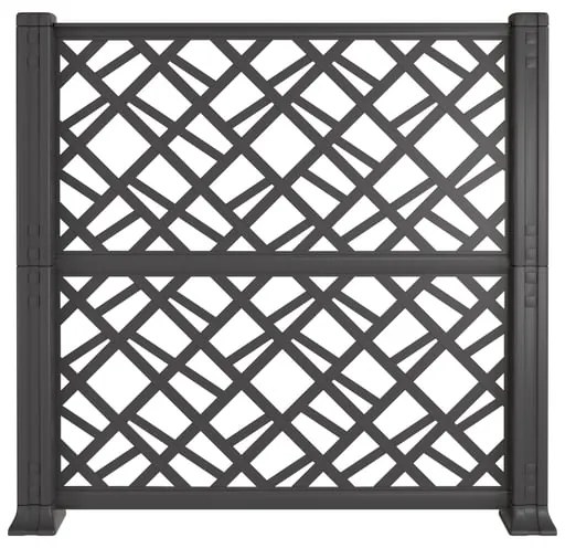 Traliccio fisso Kit di 2 pannelli modulari ANTR. SCAT.A in polipropilene, antracite, L 114 X H 111.6 cm, 142 mm, 2 pezzi
