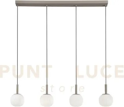 Lampadario a sospensione eris bianco e marrone quattro pendenti in ...
