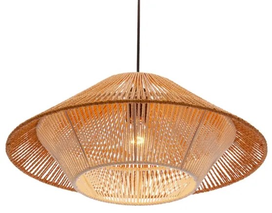 Lampadario a sospensione su cavo AFRICA 1xE27/40W/230V Ø 50 cm marrone/crema