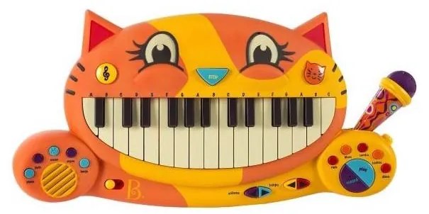 B-Toys - Pianoforte per bambini con microfono Cat 4xAA