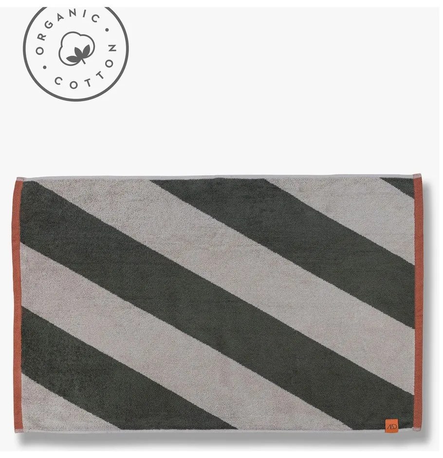 Tappetino da bagno in cotone organico cachi 50x80 cm Diagonal - Mette Ditmer Denmark