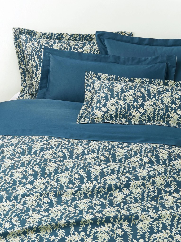 Copripiumino in raso di cotone con stampa floreale Leticia