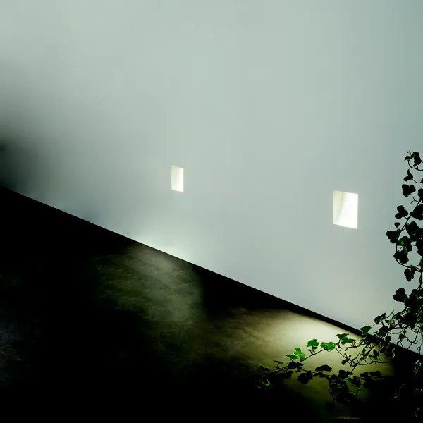 Lampada faretto da incasso LED FUNKY in gesso verniciato Bianco 14x17 cm