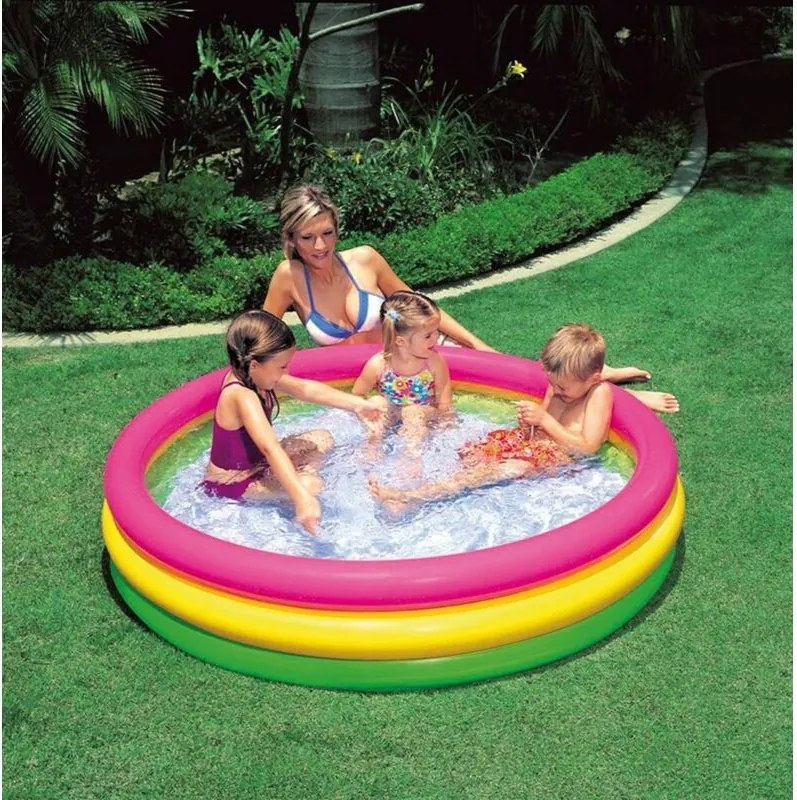 2PZ PISCINA TONDA 3 ANELLI cm. 114x25 h (lt. 131)