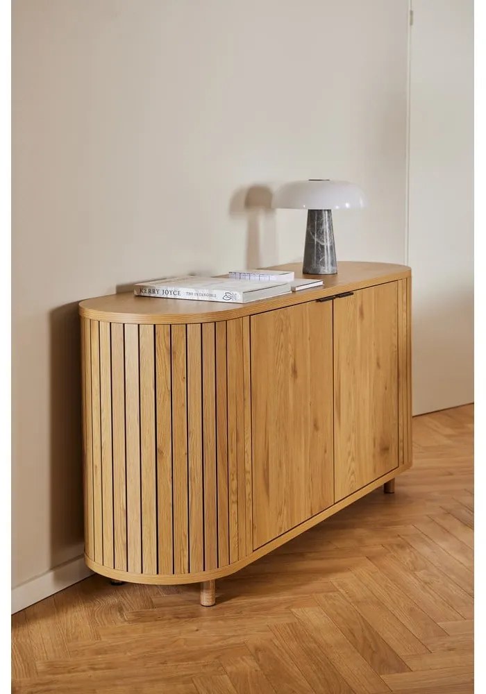 Cassettiera effetto rovere in colore naturale 160x80x45 cm Colima - Actona