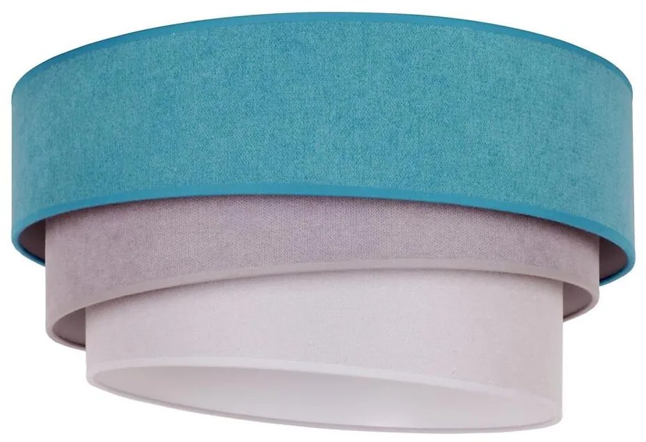 Duolla - Plafoniera TRIO 1xE27/15W/230V diametro 45 cm turchese/grigio/bianco