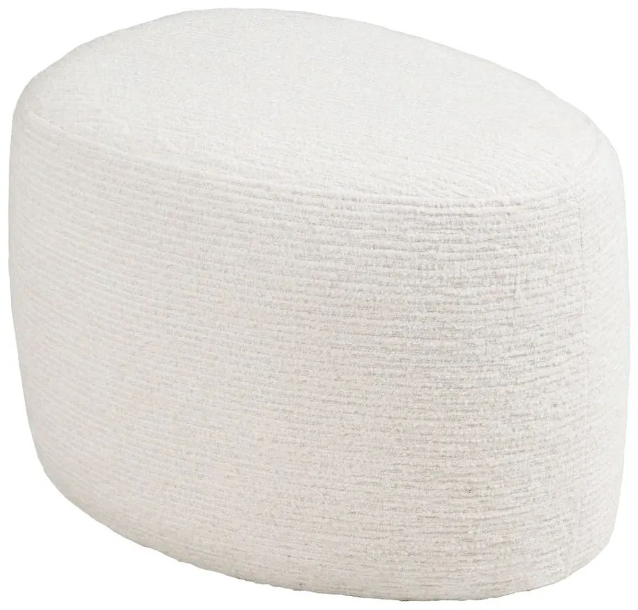 Poggiapiedi color crema con rivestimento in ciniglia Hilo – House Nordic