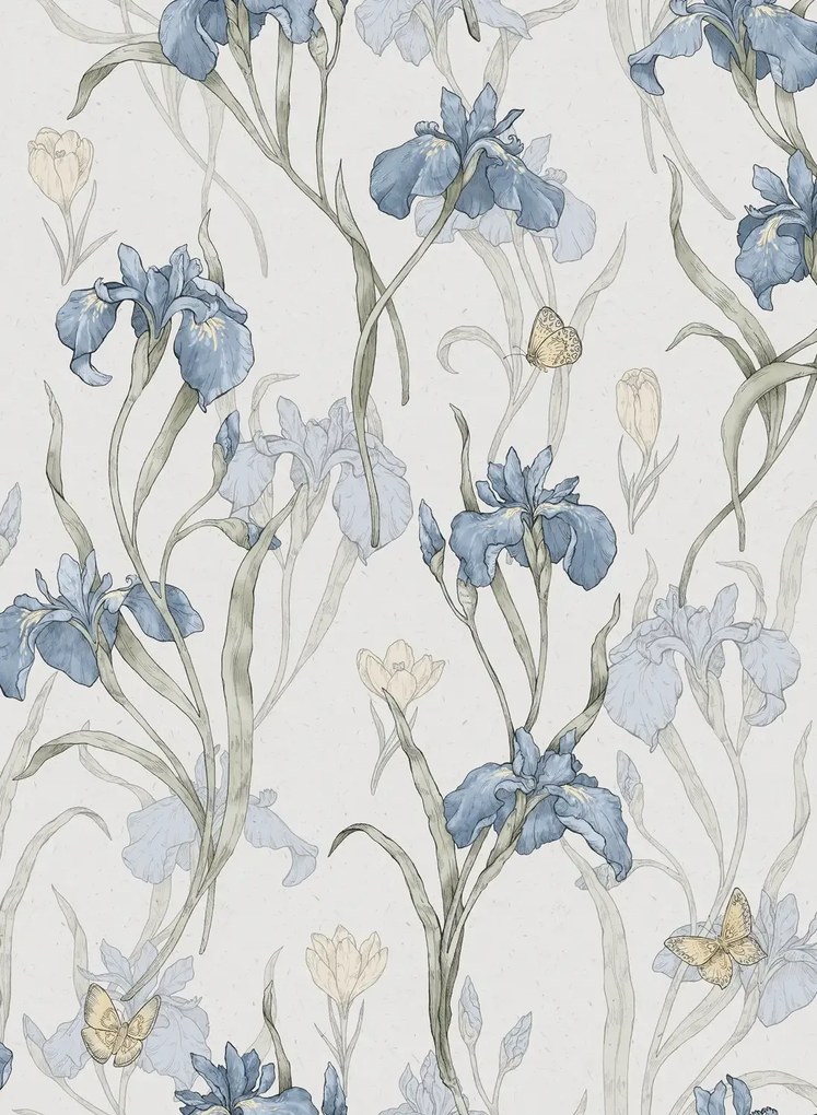 Sandberg Tapete Iris - Sky Blue