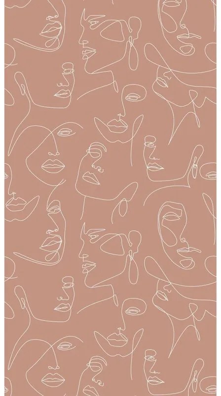 Fotomurale Face glassee, marrone