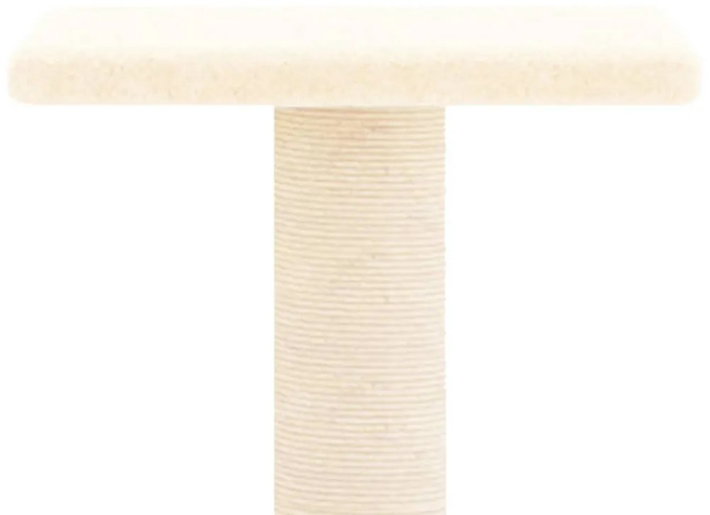 Albero per gatti con tiragraffi in sisal crema 73 cm