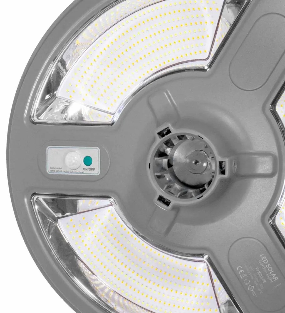 Lampione LED Solare 5000 lumen IP65, CCT e Sensore di movimento opzionale Colore Bianco Variabile CCT