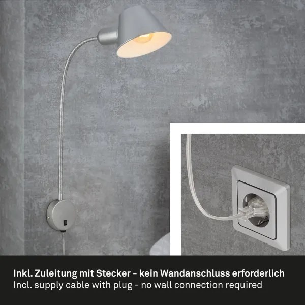 Briloner 2089-014 - Lampada da parete 1xE27/10W/230V cromo satinato