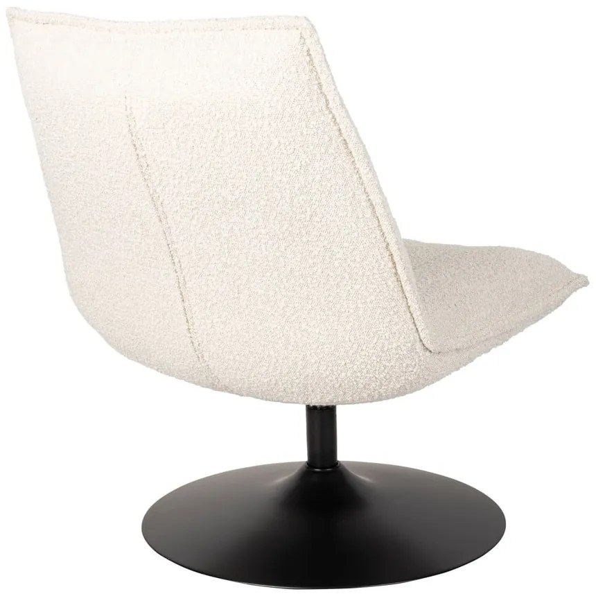 Poltrona bianca in tessuto bouclé Jax - White Label