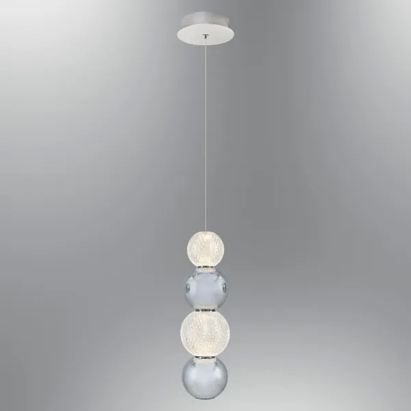 Lampada a sospensione a cavo CREMONA LED/7W/230V 3000K cromo opaco