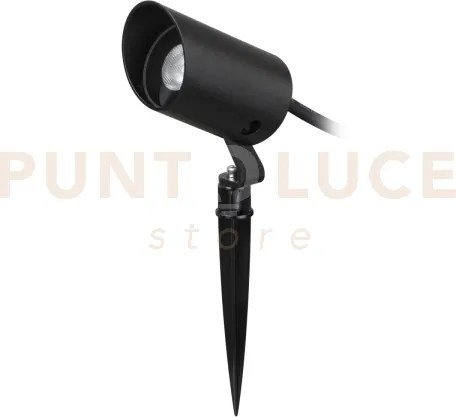 Koala proiettore led cob 7w 35° 630 lm 3000 k nero ip65 alimentator...