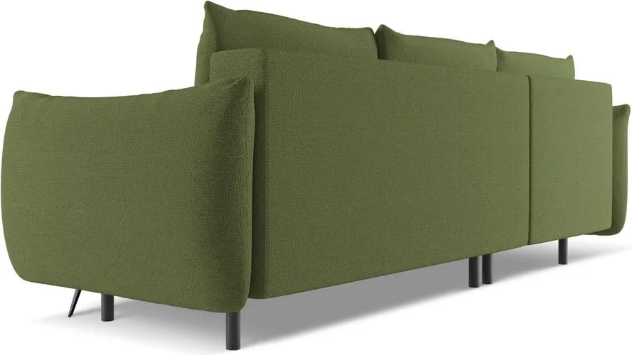 Divano angolare verde (con penisola a sinistra) Malie – Makamii