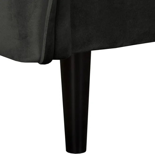 Divano grigio scuro con rivestimento in velluto 138 cm Juli – Ropez