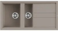 Lavello Elleci Incasso 2 vasche 100x51 Best 475 Granitek Grigio Tortora LGB47543