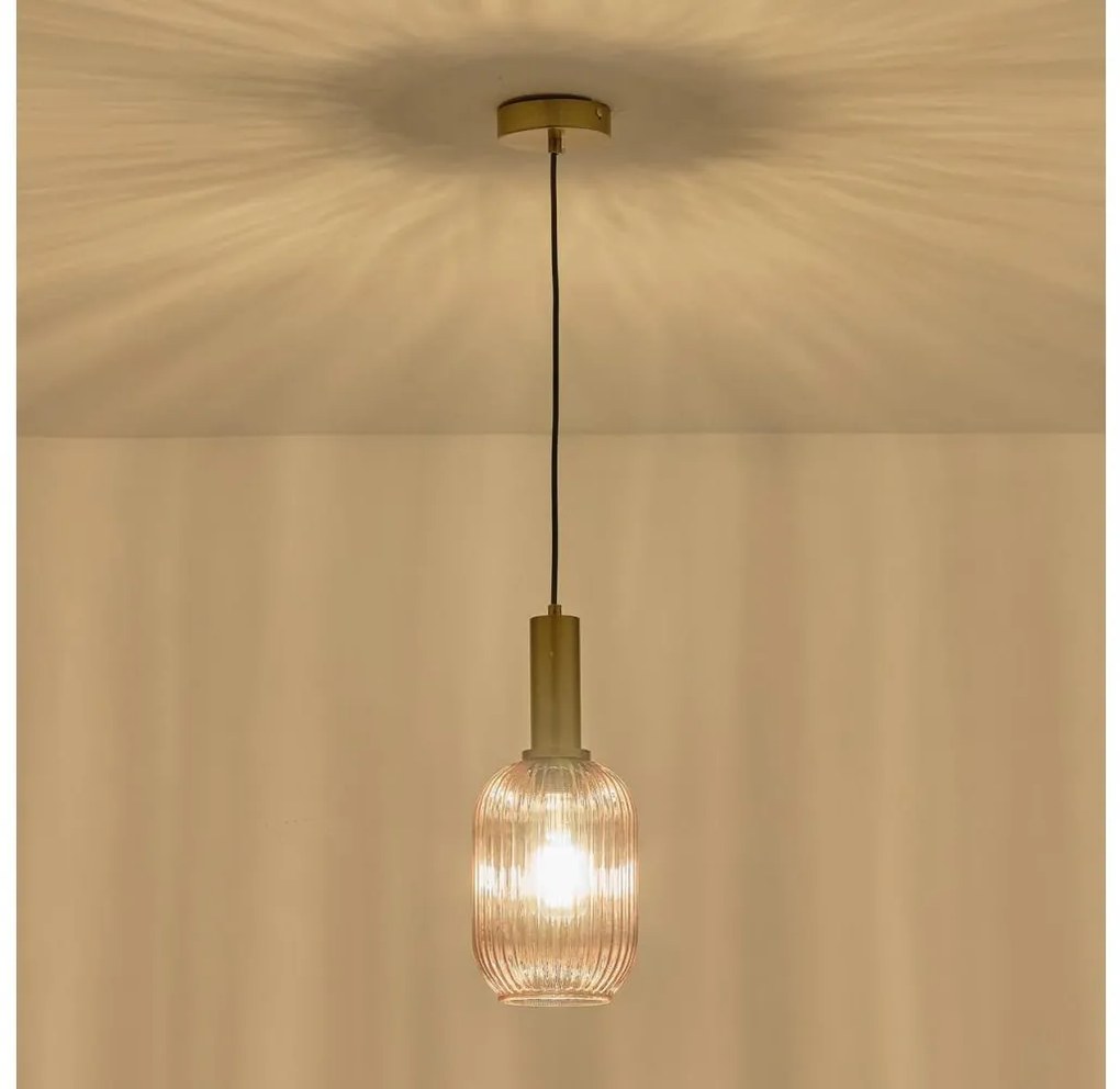 Lampadario a sospensione con filo 1xE27/15W/230V marrone pr. 13 cm