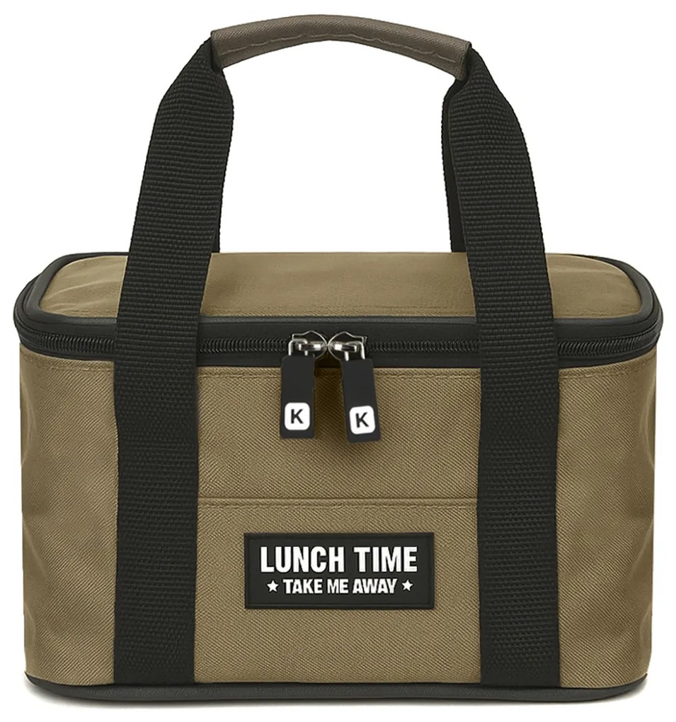 Borsa porta pranzo termica 4,8 L marrone con manici