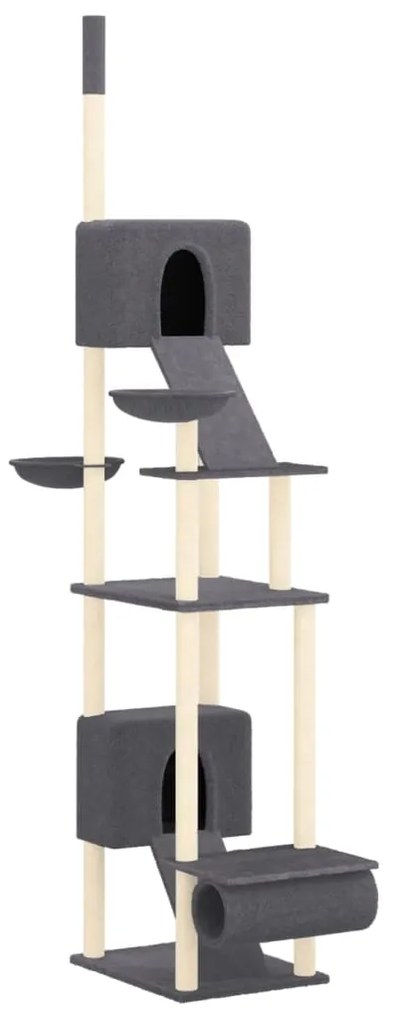 Albero per gatti pavimento soffitto grigio scuro 277-303 cm