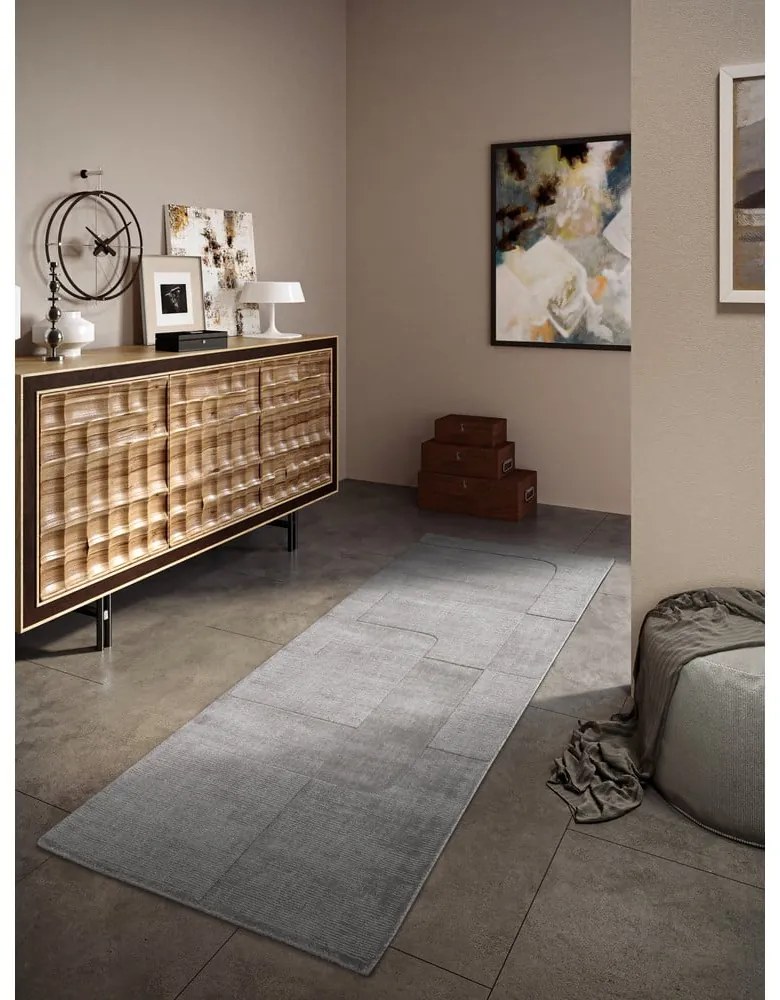 Passatoia grigia in lana tessuta a mano 80x250 cm Charlotte - Villeroy&amp;Boch