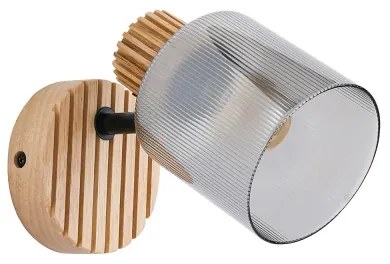 Brilagi - Faretto da parete HYGGE 1xE14/15W/230V legno/fumé