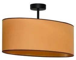 Duolla - Lampadario a plafone OVAL VEGAN 1xE27/15W/230V marrone