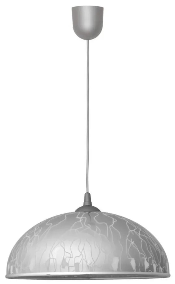 Lampadario su filo CIRCLE 1xE27/15W/230V grigio