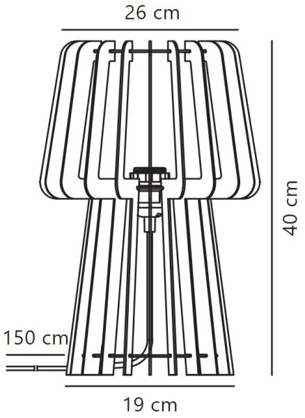 Nordlux - Lampada da tavolo GROA 1xE27/40W/230V